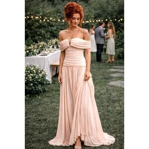 Free People Bec + Bridge Camille Maxi Skirt Set Peach size 12